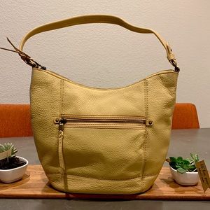 The Sak light yellow boho soft leather excellent condition